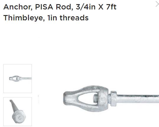 Anchor Rod 7ft 3/4in